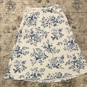 Orvis Cotton blend Floral A-Line Skirt